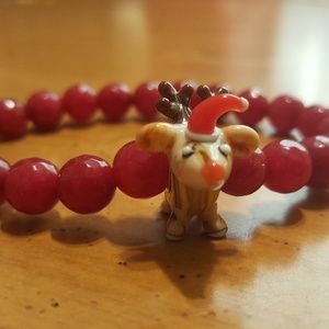 Red Jade Reindeer bracelet